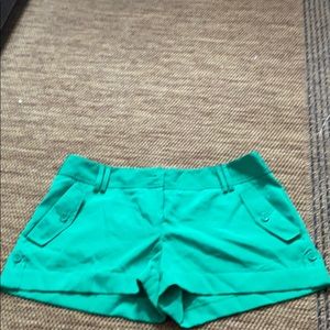 Express green shorts